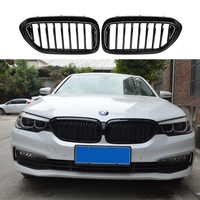 Calandre avant noire brillante à ligne unique pour BMW Série 5 G30 G38 pré-lifting 2018-2020, calandre double en ABS, vente en gros