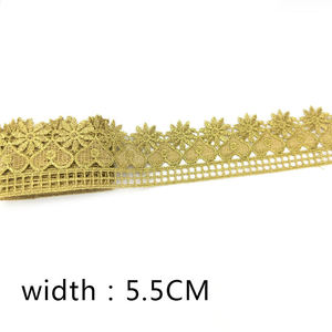 Fabbrica direttamente personalizzato di alta qualità ricamo fiore decorazione <span class=keywords><strong>pizzo</strong></span> oro <span class=keywords><strong>tenda</strong></span> di <span class=keywords><strong>pizzo</strong></span> abbigliamento taglio J14 - Product Image 4