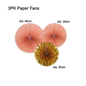 EAST <span class=keywords><strong>TERN</strong></span> ชุดตกแต่งงานวันเกิดครบรอบ 1 ขวบสำหรับเด็กผู้หญิง 13 ชิ้น สีพีช พร้อมพัดกระดาษลายวน <span class=keywords><strong>ราคา</strong></span>โรงงาน ทนทาน - Product Image 3