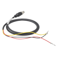 Cable Eléctrico Circular M12 de Doble Extremo, Conector Macho Recto de 3 Pines con Código A M12 a Terminal de Anillo, Arnés de Cableado Impermeable