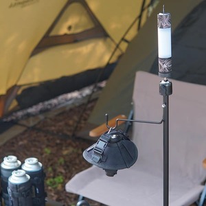 Support de lampe de camping extérieur 68x12cm en alliage d'aluminium autoportant avec crochet de suspension pour éclairage de tente - Product Image 1