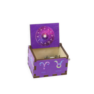 Horóscopo diseño <span class=keywords><strong>mejor</strong></span> madera cumpleaños caja Musical regalo hogar vacaciones artesanía decorativa - Product Image 2