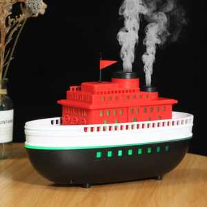 OEM Custom Modern Boat Ultrasonic Cool <b>Mist</b> Air <b>Humidifier</b> with Timer LED Light Essential Oil Diffuser - Product Image 1