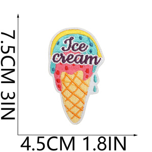 Fer sur <span class=keywords><strong>le</strong></span> temps de plage brodé étoile de mer crème glacée jus voilier mouette de mer conque Patch pour vêtements chapeau sac décoration - Product Image 4
