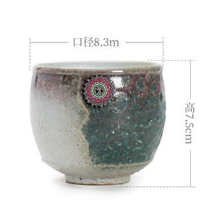 Taza de Cerámica Artesanal con Emblema de Girasol, Glaseado Retro Alterado en Horno, para Té Kung Fu, Matcha y Café - Product Image 6