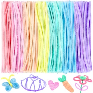 ที่ทำความสะอาดท่อ chenille 100ชิ้นงานแบบสร้างสรรค์งานฝีมือลวดฟัซซี่สำหรับงานฝีมือศิลปะ DIY แบบสร้างสรรค์ - Product Image 1