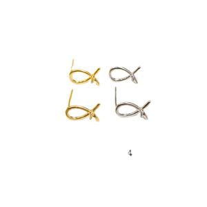 Boucles d'oreilles en argent S925 DIY avec perles en forme de croix et perles rondes de 3 à 6 mm, boucles d'oreilles à clous tendance 2019 - Product Image 5