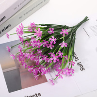 Bunga Sutra Plastik Buatan Tiruan Moneywort Violets, Rangkaian Bunga Pernikahan, Buket Tanaman, Ornamen Dekoratif, Aksen
