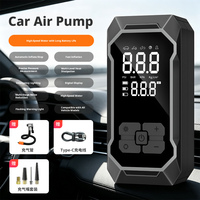 Compresseur de gonflage de pneus sans fil portable en ABS 60W 1500mAh 150 PSI avec jauge numérique, arrêt automatique, gonflage rapide, urgence