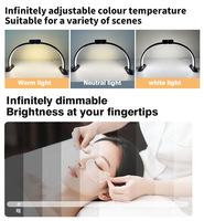Lampes demi-lune en forme de U en gros avec écran tactile, lampe de table LED pliable avec gradation progressive
