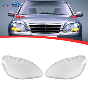 ฝาครอบโคมไฟหน้ารถยนต์แบบใส ABS สำหรับ Mercedes <span class=keywords><strong>Benz</strong></span> S Class <span class=keywords><strong>W220</strong></span> S320 S350 S430 <span class=keywords><strong>S500</strong></span> S600 S55 S65 AMG ปี 2000-2005 - Product Image 1