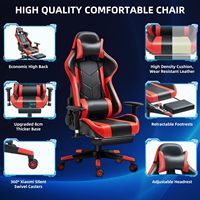 Chaise de joueur ergonomique prix d'usine chaise d'ordinateur massage complet en cuir PU livraison gratuite chaise de jeu Anji avec repose-pieds