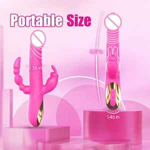 Vibrateur 4 en 1 <span class=keywords><strong>pour</strong></span> femme, stimulateur du point G, stimulateur du clitoris, vibromasseur en silicone, vibromasseur lapin, jouets sexuels - Product Image 5