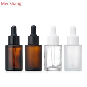 ขวดแก้วใสสีขาวอำพันพรีเมียมขนาด 50 มล. พร้อมหลอดหยดพิมพ์ลายสำหรับน้ำมันหอมระเหย ขายดี - Product Image 3