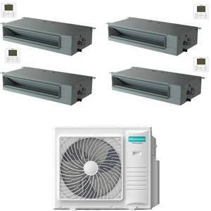 Aire Acondicionado por Conductos Hisense ADT Quadri Split, 18001-24000 Btu, A++, R32, Comercial, 5AMW105U4RQC, Hisense ADT Qu - Product Image 1