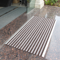 Tapis d'entrée extérieur en aluminium pour hôtel, tapis de sol anti-poussière pour l'extérieur, paillasson métallique pour porte d'entrée