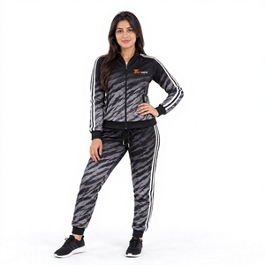 Conjunto Deportivo Sublimado para Mujer, Ropa Deportiva Personalizada, Uniforme de Entrenamiento, Chaqueta y Pantalón Deportivos de Poliéster, Marca Privada - Product Image 1