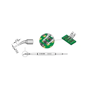 WEIDINGER-fournitures de soudage et de soudage JBC à coude conique, D: 0,5mm, pointe de soudage pour Micro-pincettes Pa120
