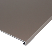Tôle d'aluminium anodisée sablée bronze clair pour façade de boutique