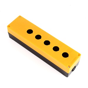 Boîtier de commande étanche pour bouton-poussoir champignon avec trou de montage de 22 mm, Jaune Blanc, 1 trou, 2 trous, 3 trous, 4 trous, 5 trous, 6 trous - Product Image 5