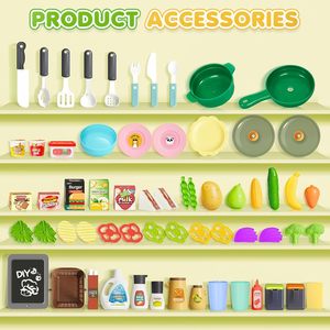 Samtoycn - Juego de Cocina de Juguete Grande de 80 cm para Niños, Juguetes de Comida, Cocina Eléctrica de Juguete con Sonido, Luz, <span class=keywords><strong>Estufa</strong></span>, Vapor y Fregadero - Product Image 3