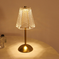 Usine chinoise en ligne Offre Spéciale lampe de table LED portable sans fil en cristal Rose éclairage de bureau rechargeable simple et flexible moderne