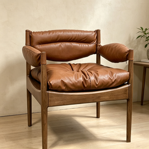 Fauteuil à bascule traditionnel de luxe <span class=keywords><strong>Letao</strong></span> Tao en cuir ciré, rembourré et recouvert de tissu, surdimensionné et confortable, pour la maison - Product Image 4