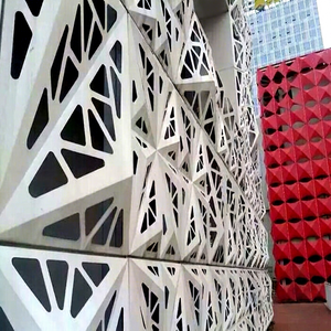 Modélisation 3D de revêtement mural en aluminium sculpté irrégulier pour façade rideau - Product Image 1