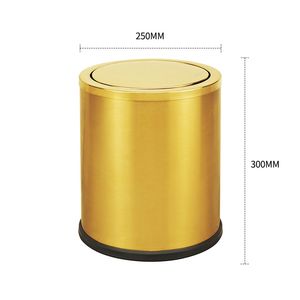 Gran oferta, 15L doméstico de acero inoxidable de cubo de basura, parte superior abierta con tapa rodante, cubo de basura, Cubo de almacenamiento para dormitorio - Product Image 6