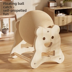 Griffoir rotatif pour chat en plastique, design <span class=keywords><strong>château</strong></span> d'ours, jouet durable pour chat, protection de meubles, vente en gros XLMTL01 - Product Image 2