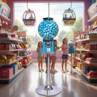 Distributeur automatique de bonbons/gommes à mâcher Niudele pour petites entreprises, système de paiement par jetons, en acier inoxydable, capacité de 400 à 500 pièces