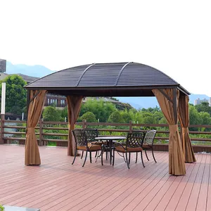 All weather wholesale pavilion metal awning canopy sun shade shelter aluminum and steel gazebo octagonal gazebos for bbq