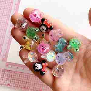 Paillettes Résine Charmes <span class=keywords><strong>Petit</strong></span> <span class=keywords><strong>Dinosaure</strong></span> Lapin Ours Diy Décor pour Téléphone Cas Pince À Cheveux - Product Image 6