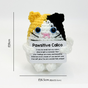 CLTF nuevo ganchillo positivo gato siamés muñeca Oficina escritorio decoración lindo Dí<span class=keywords><strong>a</strong></span> de San Valentín regalos de cumpleaños para el <span class=keywords><strong>mejor</strong></span> amigo novia - Product Image 6