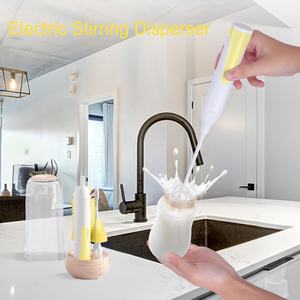 Travel <strong>Bottle</strong> Cleaner <strong>Kit</strong> With Electric Baby <strong>Bottle</strong> Brush Set and Drying Base Portable Silicone Baby <strong>Bottle</strong> Brush - Product Image 5