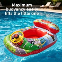 Bouée gonflable pour enfants en forme de cloche avec pare-soleil, siège, petit yacht, bateau de jeu aquatique pour bébé, en PVC épaissi et écologique