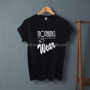 เสื้อยืดผู้หญิงคุณภาพสูง MMCTW12 Maruf ออกแบบลายพิมพ์เอง สีดำ สไตล์ลำลอง นุ่มสบาย ตกแต่งด้วยรูปแบบต่างๆ เช่น ปะติด ปัก ติดกระดุม แห้งเร็ว - Product Image 2