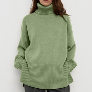 Maglione a Collo Alto in Misto Lana di Alta Qualità, Maniche Lunghe, Vestibilità Ampia per <span class=keywords><strong>Donna</strong></span>, Perfetto per Autunno e Inverno - Product Image 5