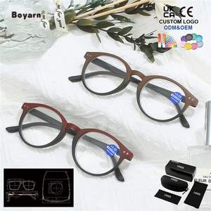 Boyarn - <span class=keywords><strong>Gafas</strong></span> <span class=keywords><strong>de</strong></span> Lectura Correctivas Unisex con Marco Redondo <span class=keywords><strong>de</strong></span> PC, Bloqueo <span class=keywords><strong>de</strong></span> Luz Azul, para <span class=keywords><strong>Presbicia</strong></span>, para Hombre y Mujer - Product Image 1