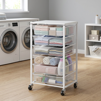 Panier à linge modulaire en acier à assembler soi-même, avec paniers en maille extractibles, robuste, en métal, pour le rangement des vêtements à la maison