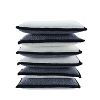 Chiffon en microfibre de qualité supérieure Poils en nylon Intérieur de la carrosserie des voitures Tampon de récurage détaillé Éponge de nettoyage ménager