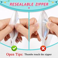 Sacs en mylar anti-odeur Pochette d'emballage holographique refermable avec fenêtre transparente pour le stockage de l'électronique de bijoux de cils alimentaires