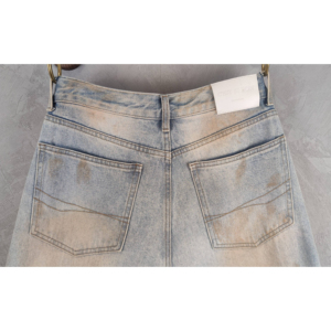 <span class=keywords><strong>Jean</strong></span> en denim décontracté pour homme, taille haute, coupe droite, style vintage hip-hop, 100% coton tissé, écologique, délavé, effet usé et déchiré - Product Image 4