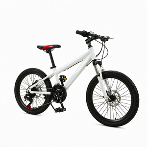 Bicicleta de Montaña Blanca de 20 Pulgadas para Niños, con Frenos de Disco, Suspensión Delantera, 21 Velocidades, para Niños y Niñas, para Paseos al Aire Libre - Product Image 1