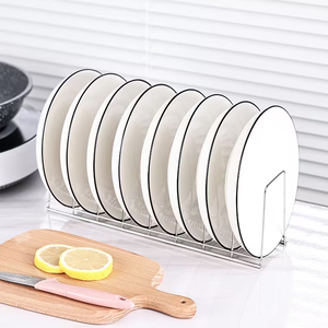 8つのコンパートメントを持つ環境に優しいステンレス製の自立型単層食器乾燥ラック、シンクキッチンオーガナイザー（キャビネット用） - Product Image 5