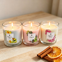 Lilin Aromaterapi Best Seller 70 Jam Vanilla Lavender Oud Amber Jasmine Tanpa Asap Aromaticas Velas Lilin Wangi dalam Stoples Kaca