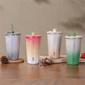 แก้วกาแฟฉนวนสแตนเลสสตีลสองชั้นพร้อมฝาปิดขนาด600มล. กำหนดโลโก้ได้เอง - Product Image 6