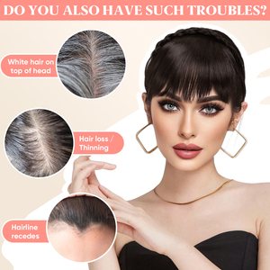 Vente en gros d'extensions de cheveux synthétiques de style naturel de haute qualité pour femmes bandeau tressé résistant à la chaleur <span class=keywords><strong>frange</strong></span> <span class=keywords><strong>frange</strong></span> cerceau de cheveux - Product Image 2