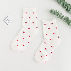 Calzini casual in cotone a metà polpaccio con apertura a forma di cuore per un facile indossamento, assorbono il sudore e sono traspiranti. - Product Image 5