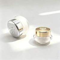 Pot cosmétique en verre avec couvercle rose doré, vide, pour crème visage, emballage pour soins de la peau
